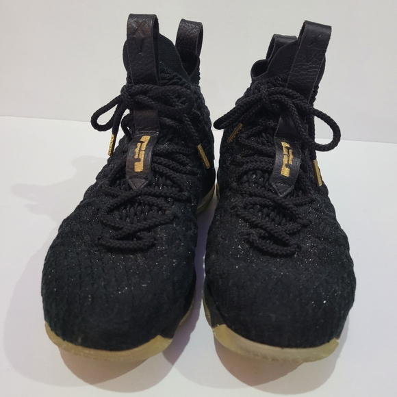 Youth Nike LeBron 15 size 4.5 youth metallic gold black - Picture 7 of 8